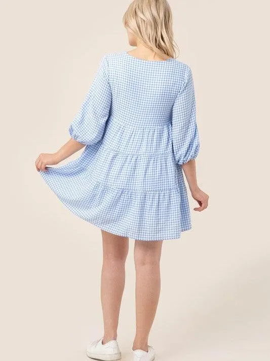 Country Girl Gone City Gingham Babydoll Dress | Sale Rack