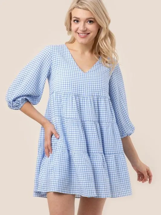 Country Girl Gone City Gingham Babydoll Dress | Sale Rack