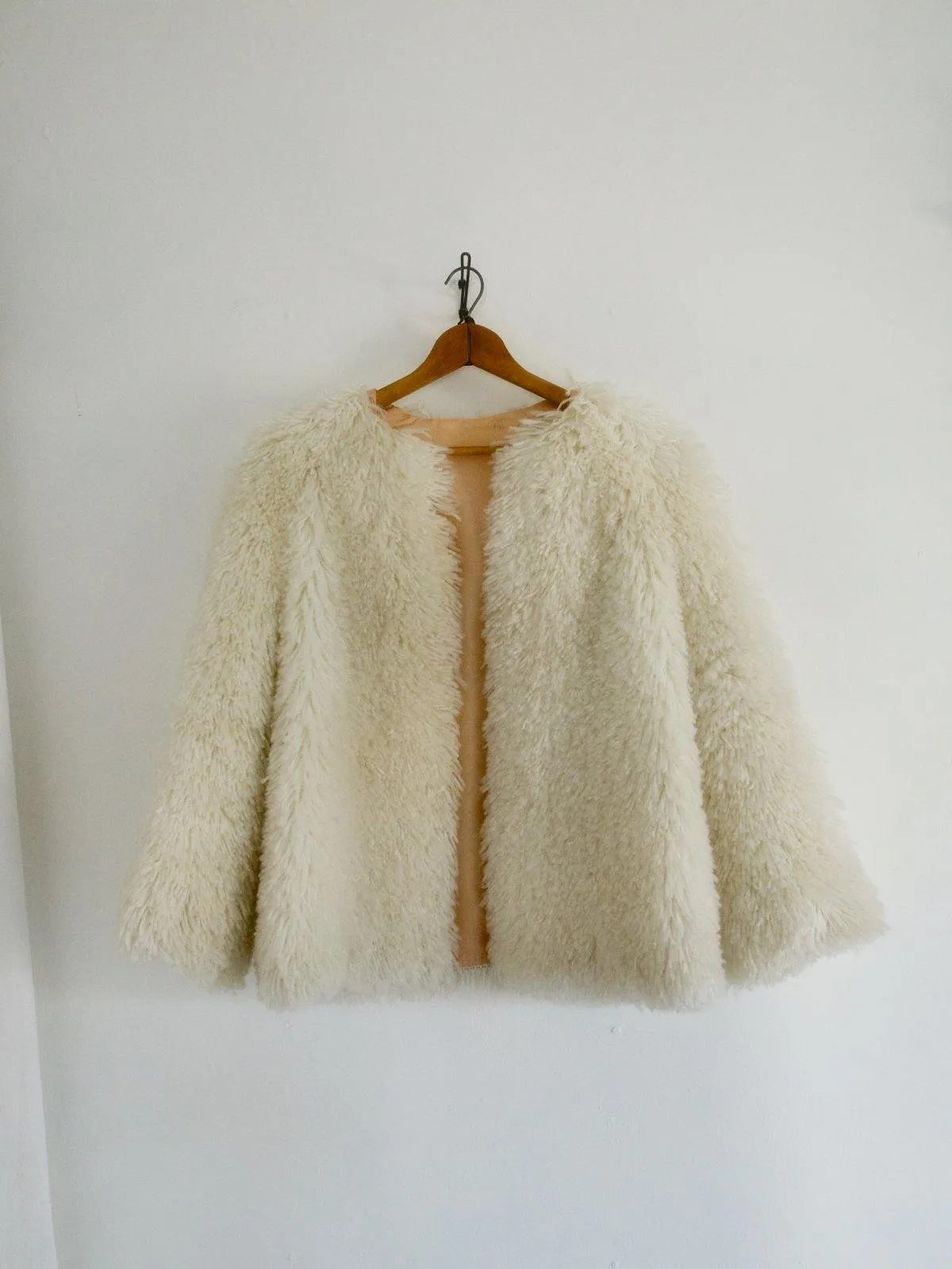 Creamy Vanilla Carpet Shag Jacket