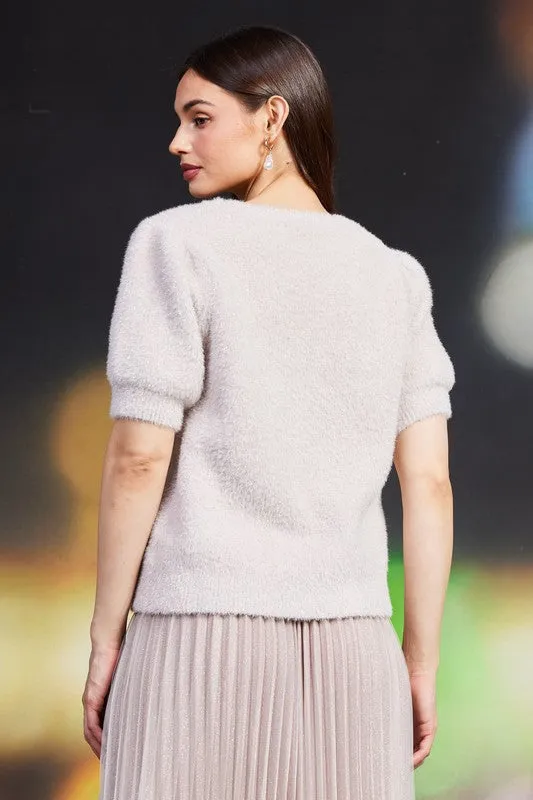 Crew Neck Sweater - Blush