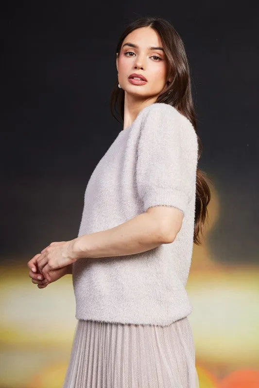 Crew Neck Sweater - Blush