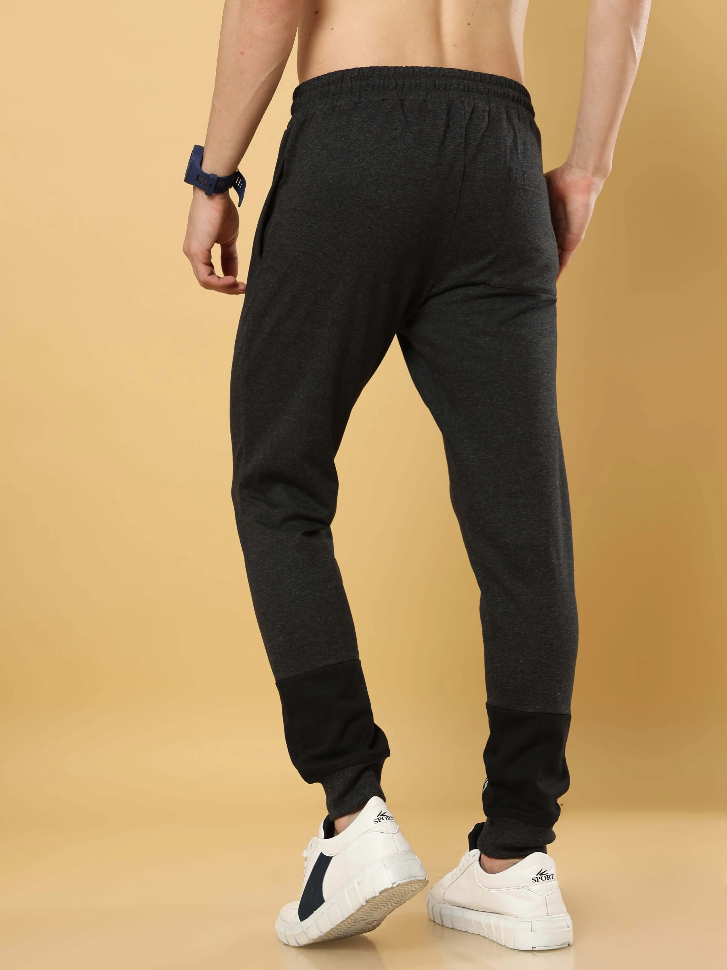 Dark Grey Joggers With  Adjustable Draw String