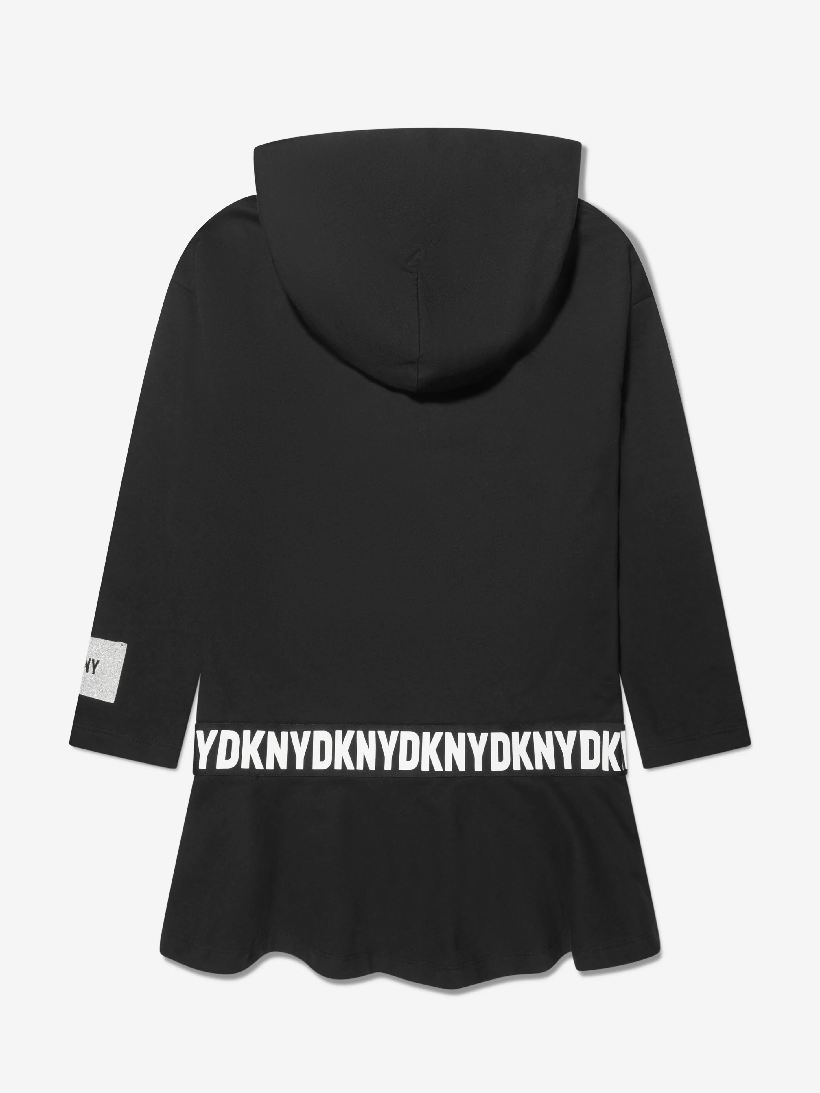 DKNY Girls Hooded Dress in Black