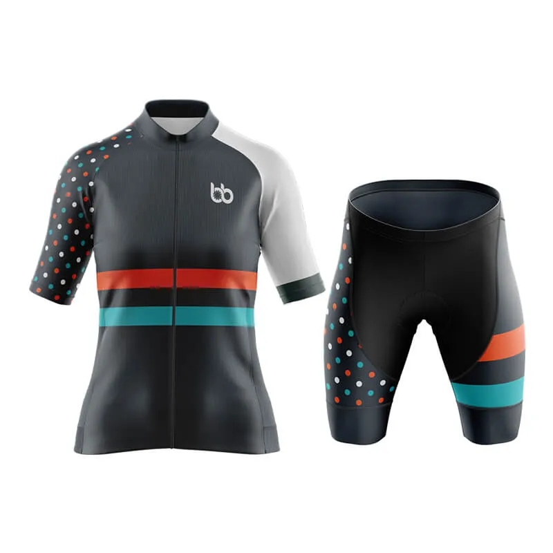 Dot and Stripe Aero Cycling Kit (Grey)