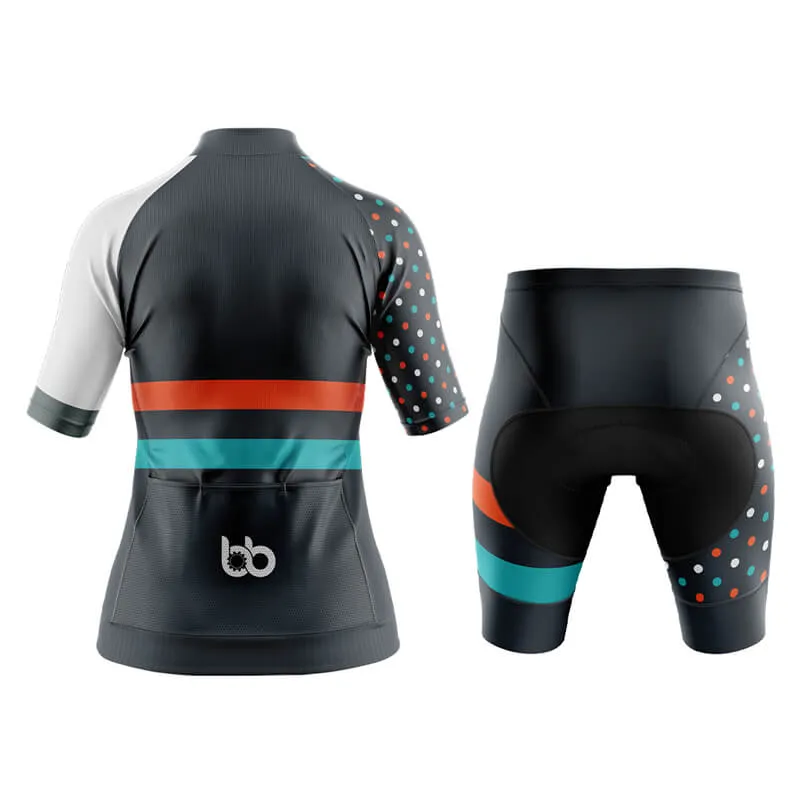 Dot and Stripe Aero Cycling Kit (Grey)