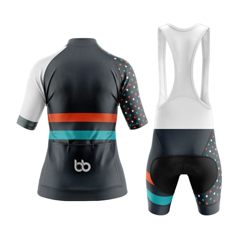 Dot and Stripe Aero Cycling Kit (Grey)