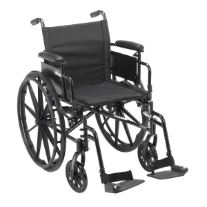 Drive Medical cx416adda-sf Cruiser X4 Lightweight Dual Axle Wheelchair with Adjustable Detachable Arms, Desk Arms, Swing Away Footrests, 16" Seat