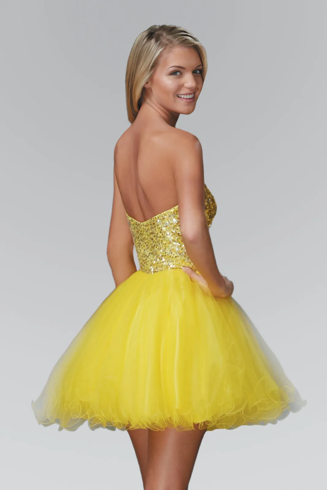 Elizabeth K - GS2034 - Sweetheart Tulle Cocktail Dress - Short