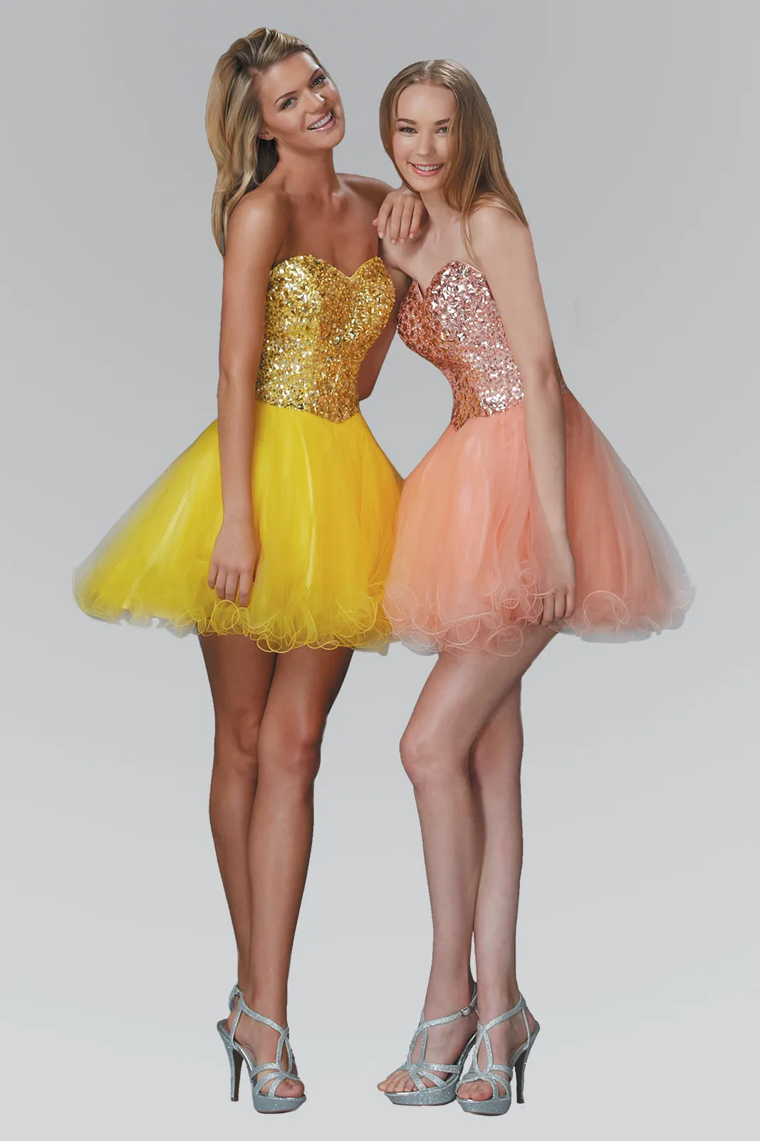 Elizabeth K - GS2034 - Sweetheart Tulle Cocktail Dress - Short