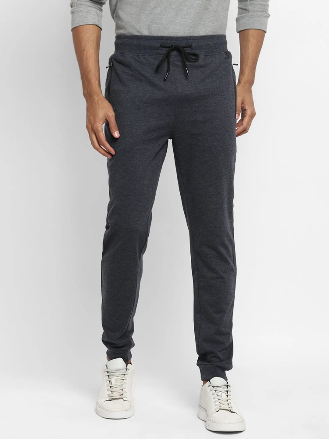 Essentials Charcoal Melange Solid Joggers