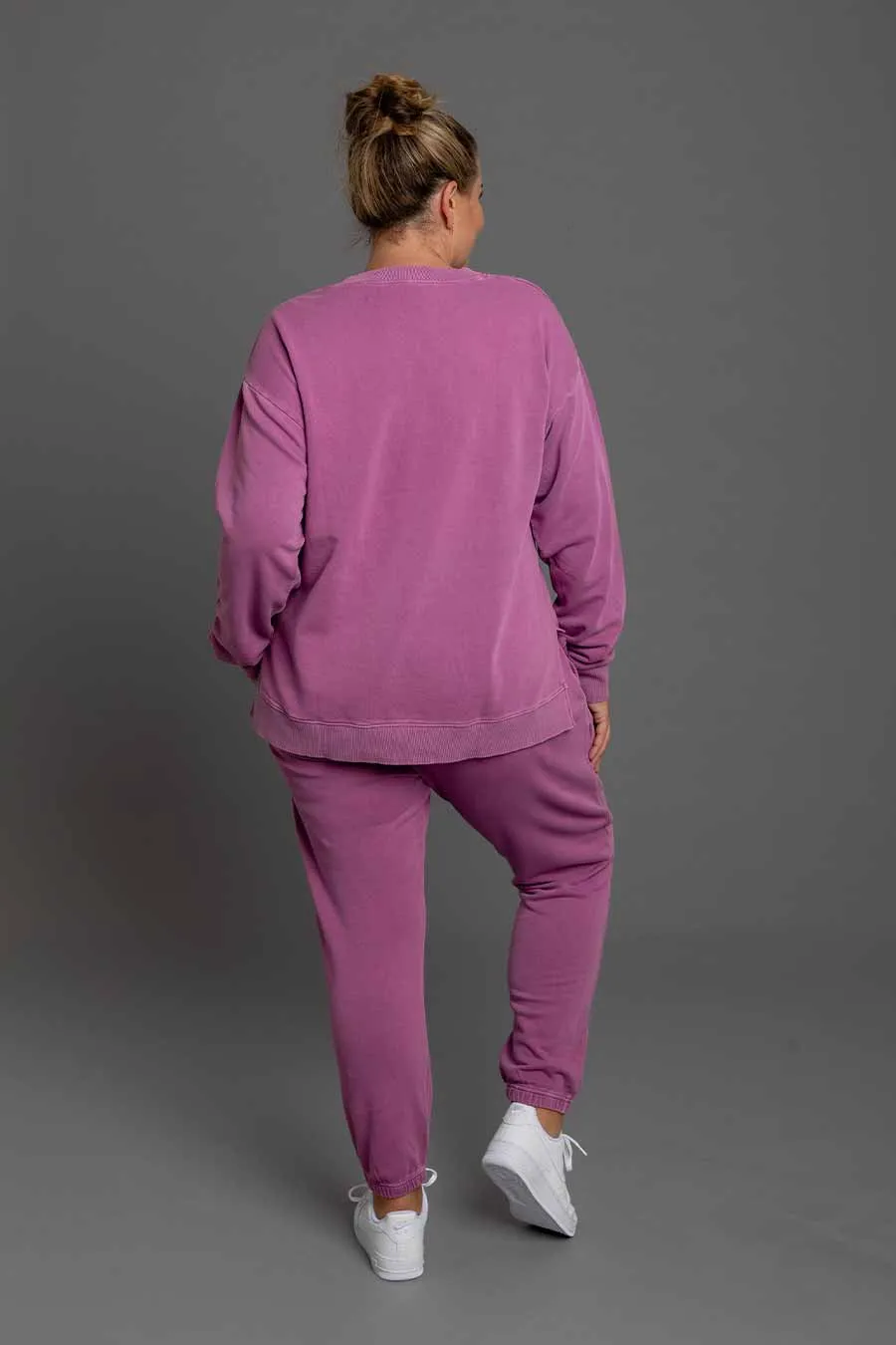 Everyday Track Pant - Mauve Washed