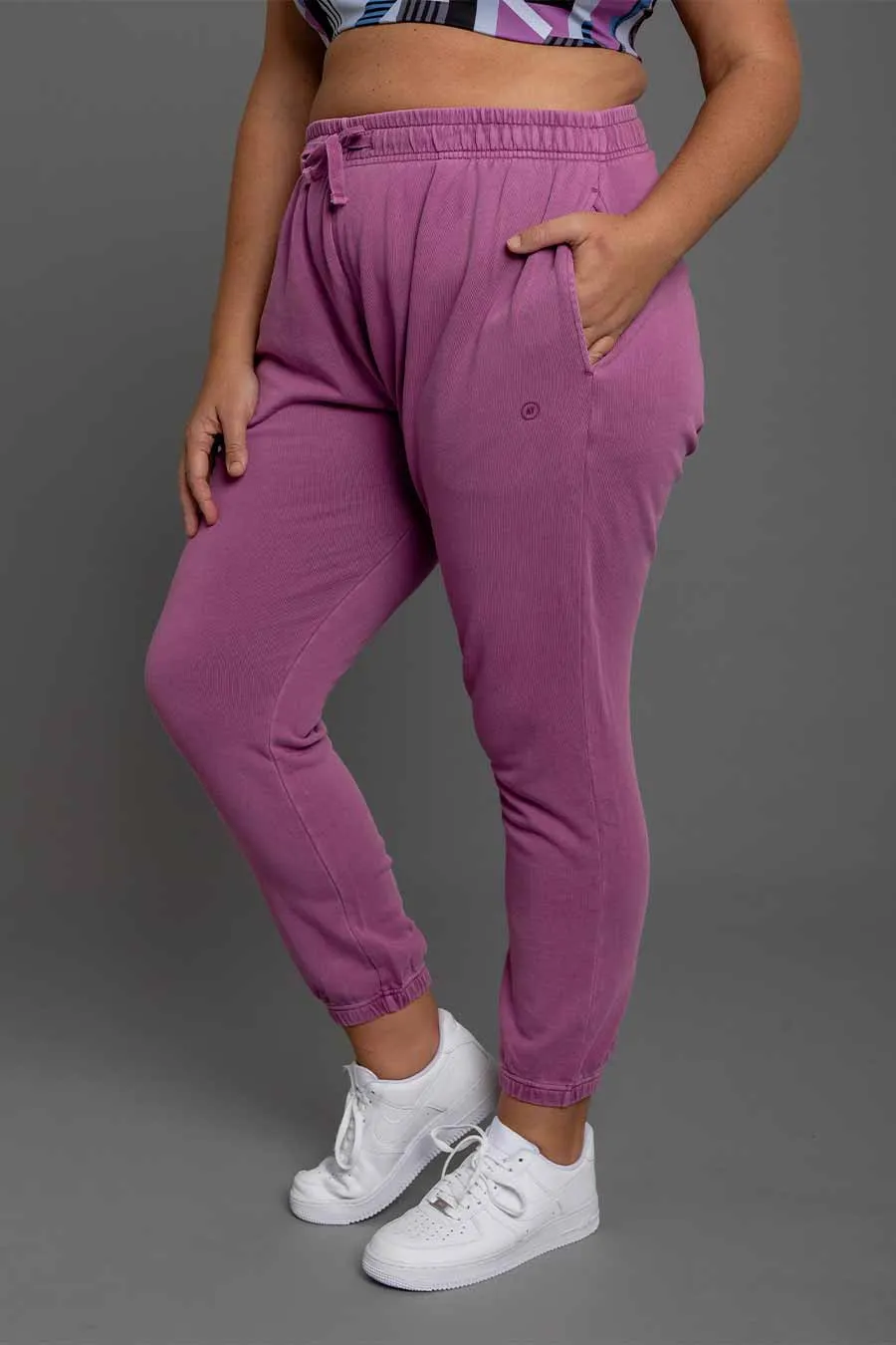 Everyday Track Pant - Mauve Washed