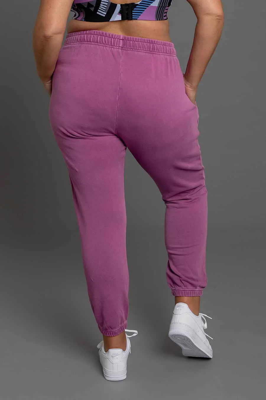 Everyday Track Pant - Mauve Washed