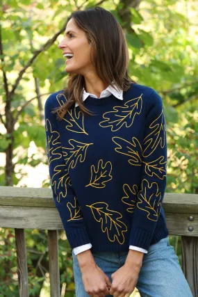 Fall Leaves Heirloom Cotton Sweater