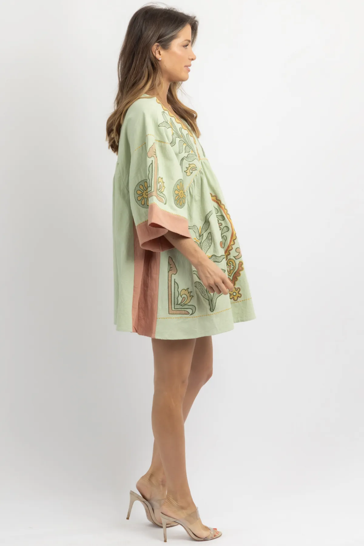 FAY MINT EMBROIDERED MINI DRESS *BACK IN STOCK*