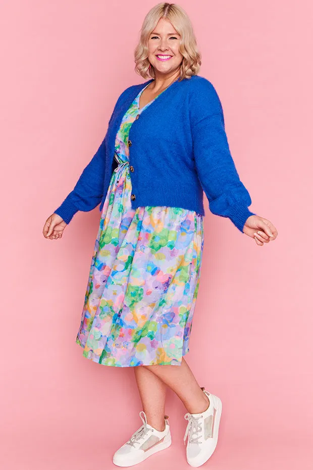 Fluffy Electric Blue Cardi