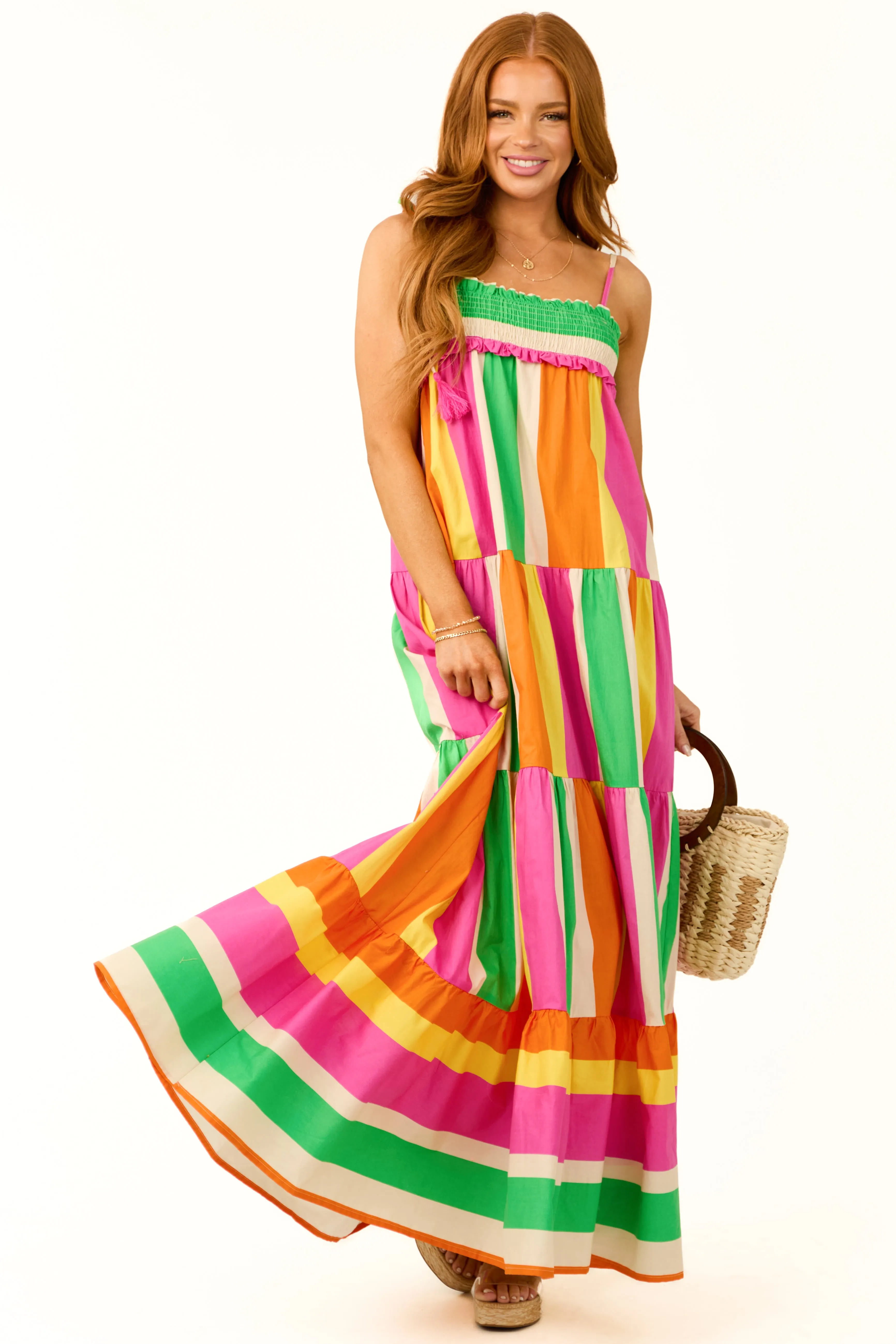 Flying Tomato Bright Multicolor Maxi Dress