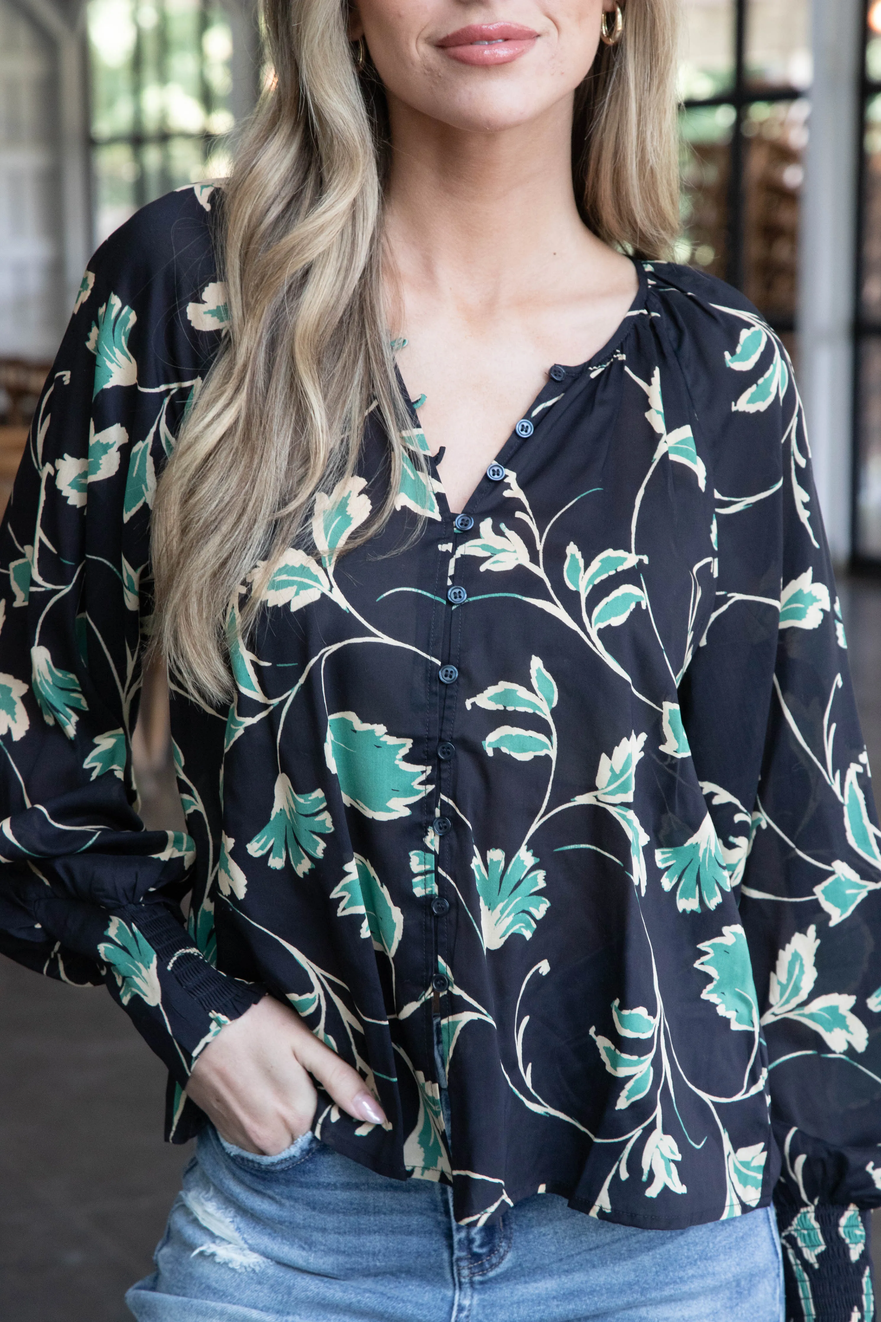 Garden Button Down Blouse, Evergreen | Sanctuary