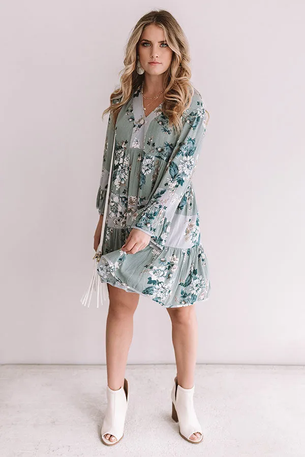 Garden Of Bliss Babydoll Dress In Pear