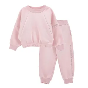 Girls Pink Sweatshirt & Joggers