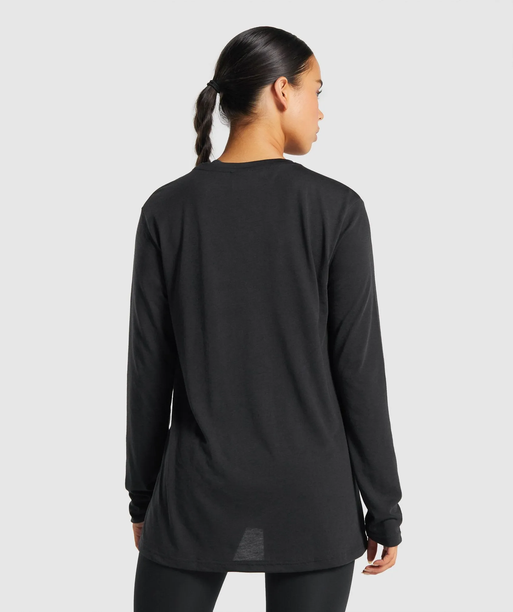 Gymshark Training Oversized Long Sleeve T-Shirt - Black