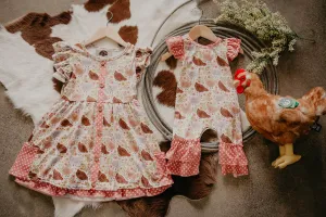 Hen Holler Infant Romper and Kids Dress (0-6M to 7-8yrs)