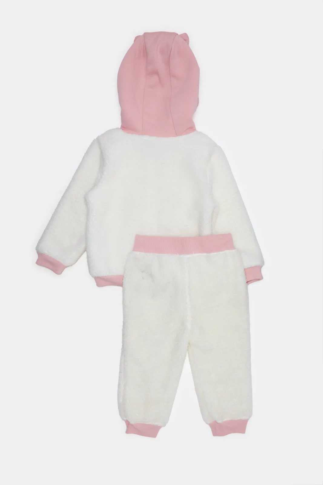 Infant Girls Ivory Jogger Set (2 Piece)