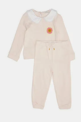 Infant Girls Pink Jogger Set (2 Piece)