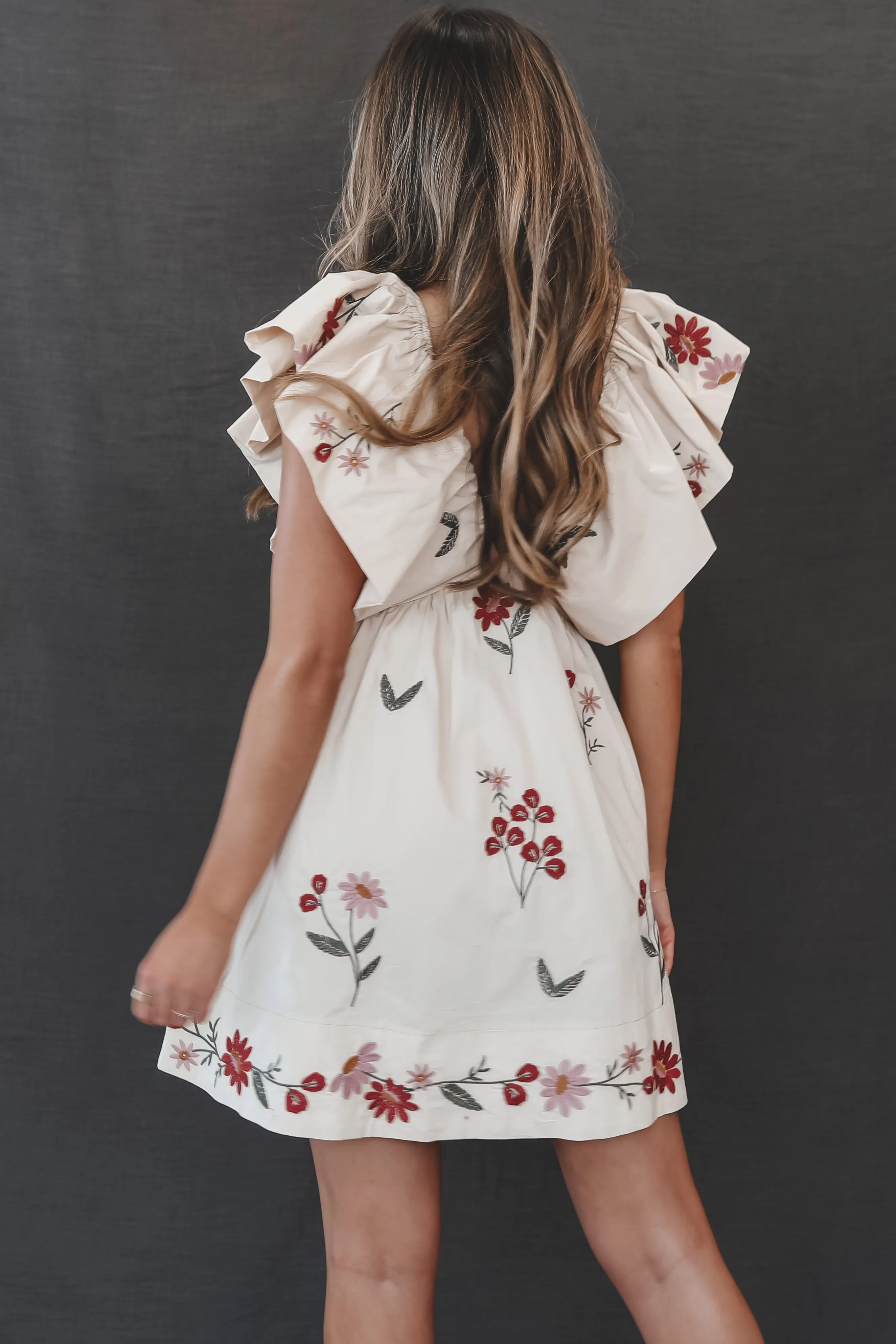 It’s A Girl Thing Floral Embroidered Babydoll Dress