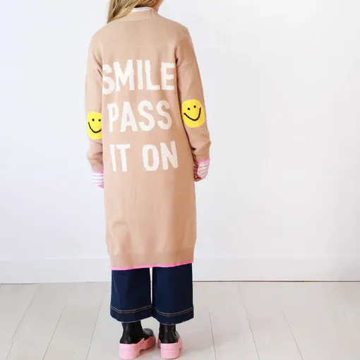 Kerri Rosenthal - Smile Pass It On Poppy's Super Long Cardigan in Ferris