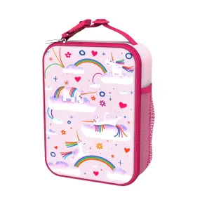 Kids Lunch Bag, Insulated, Unicorn Rainbows, Medium