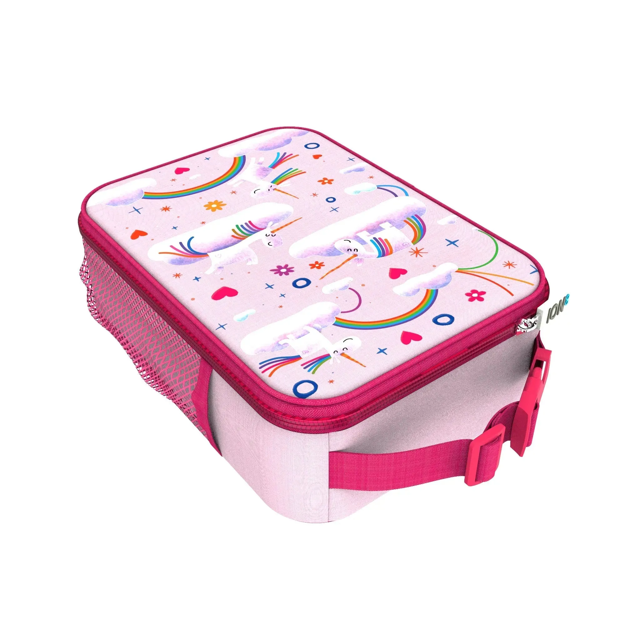 Kids Lunch Bag, Insulated, Unicorn Rainbows, Medium