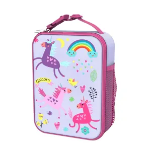 Kids Lunch Bag, Insulated, Unicorns, Medium