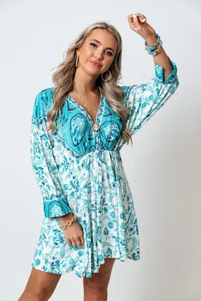 Laguna Sunshine Shift Dress In Turquoise