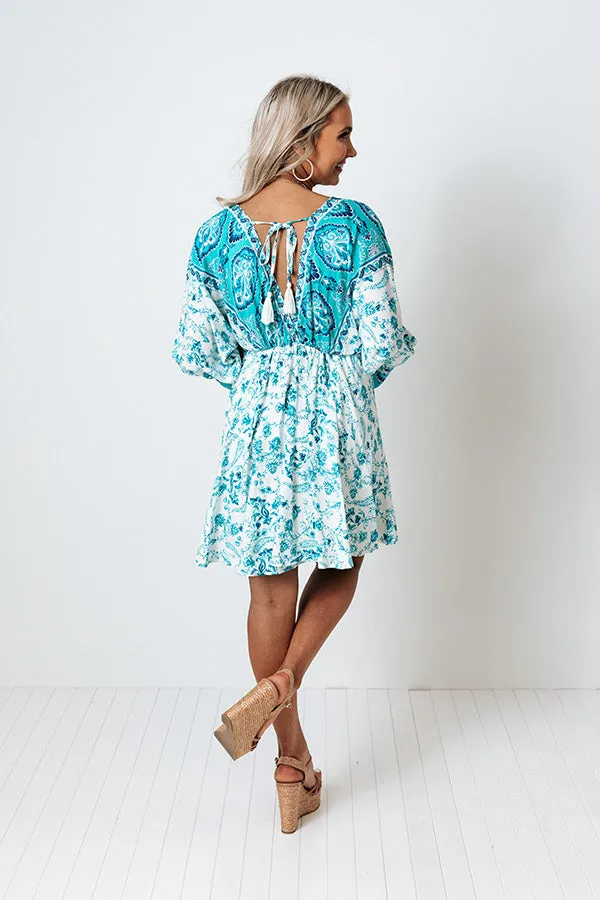 Laguna Sunshine Shift Dress In Turquoise