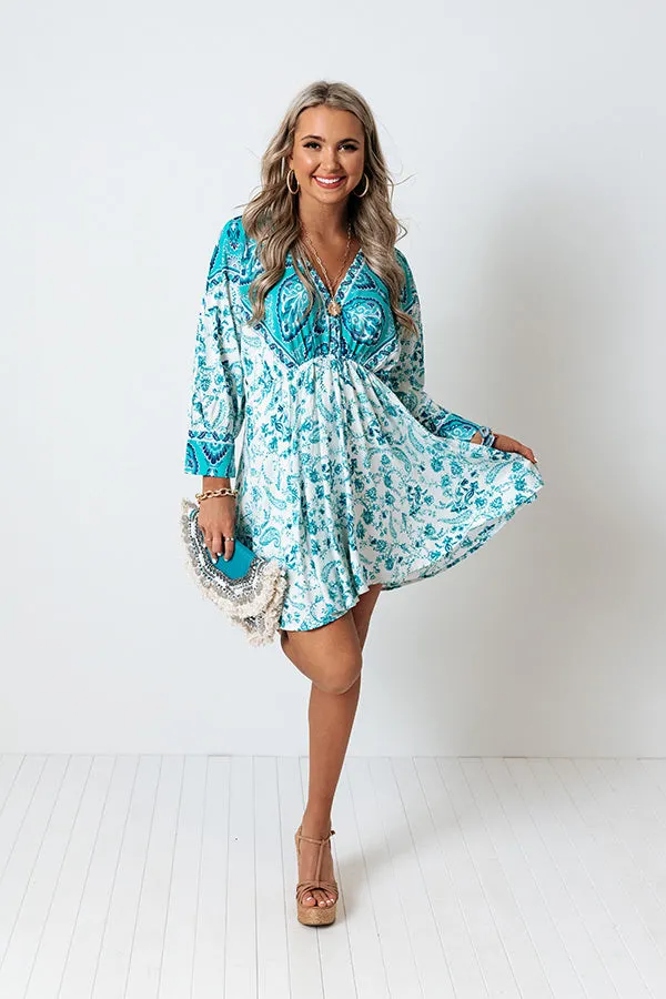 Laguna Sunshine Shift Dress In Turquoise