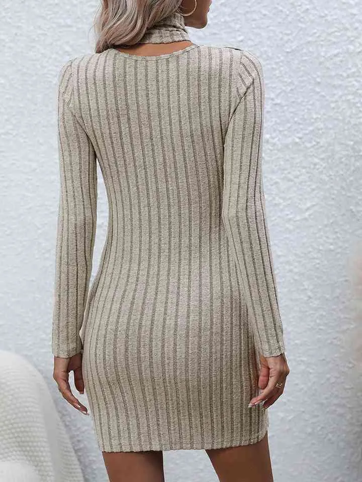 Long Sleeve Ribbed Sweater Dress (MWBT) T