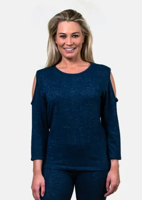 Long Sleeved Cold Shoulder Top