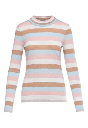 Marc Cain Collections Striped Lurex Sweater PC 41.16 M06 332