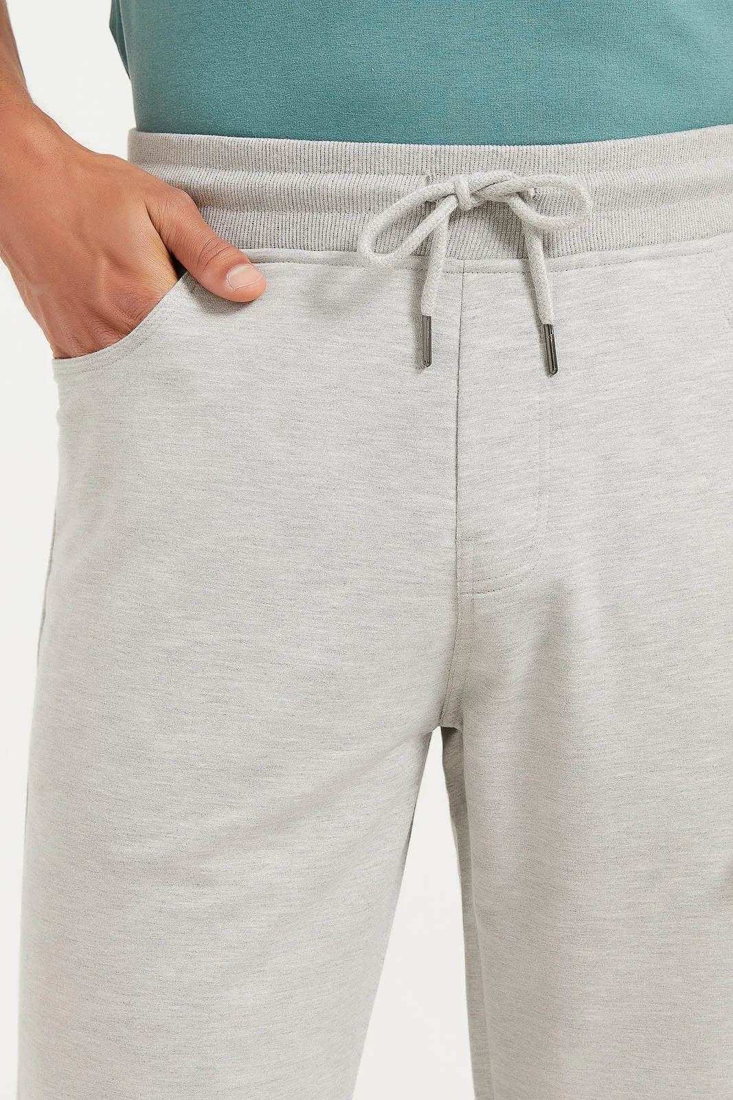 Men Grey 5 Pocket Track Pant