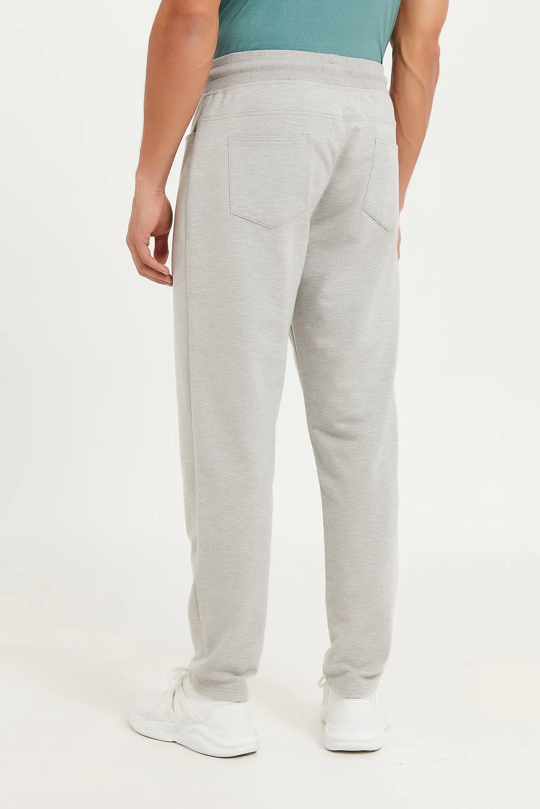 Men Grey 5 Pocket Track Pant