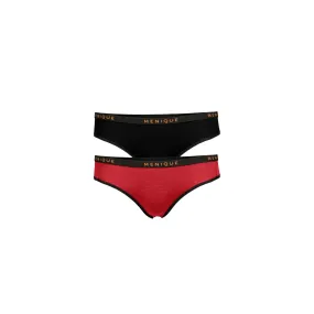 MENIQUE Women Merino Bikini Briefs 2-Pack L