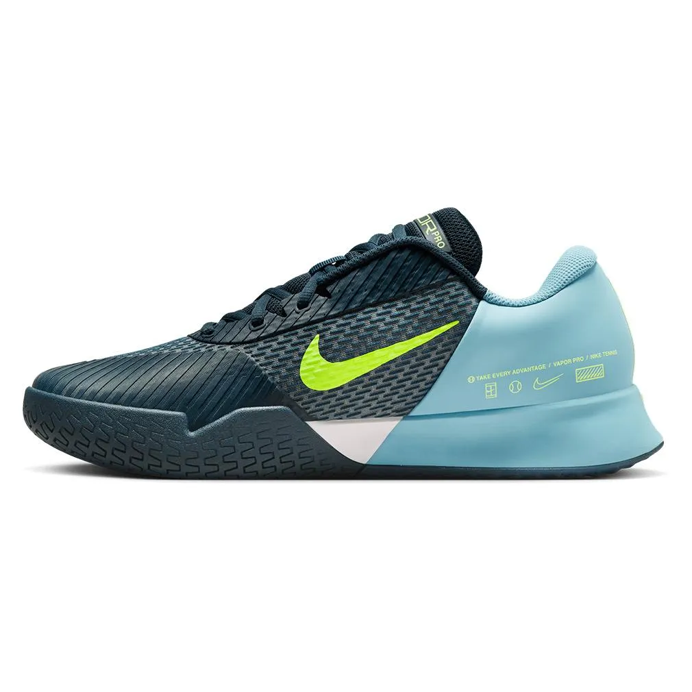 Mens Air Zoom Vapor Pro 2 Tennis Shoes Armory and Denim Turquoise