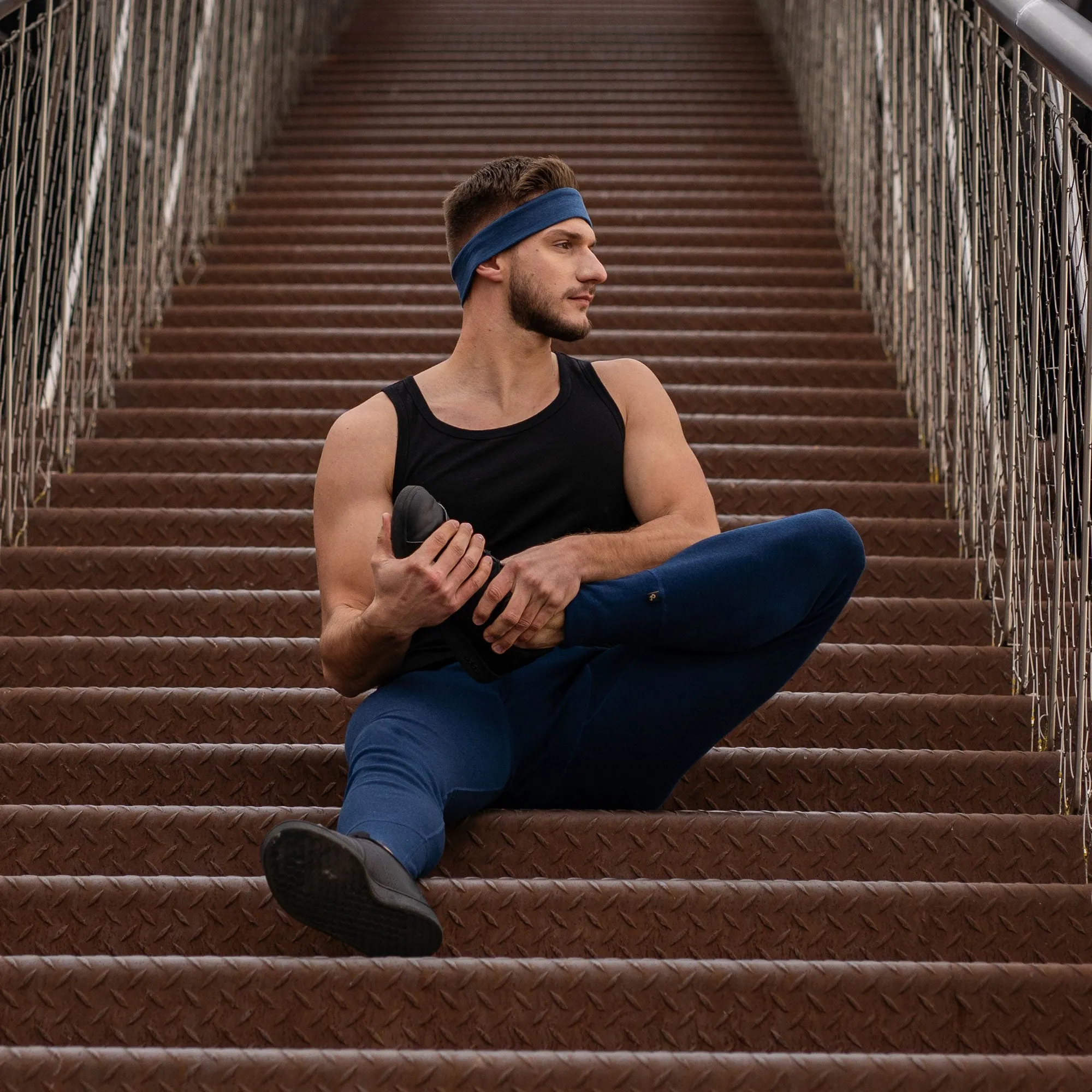 Men's Merino Tank Top Black