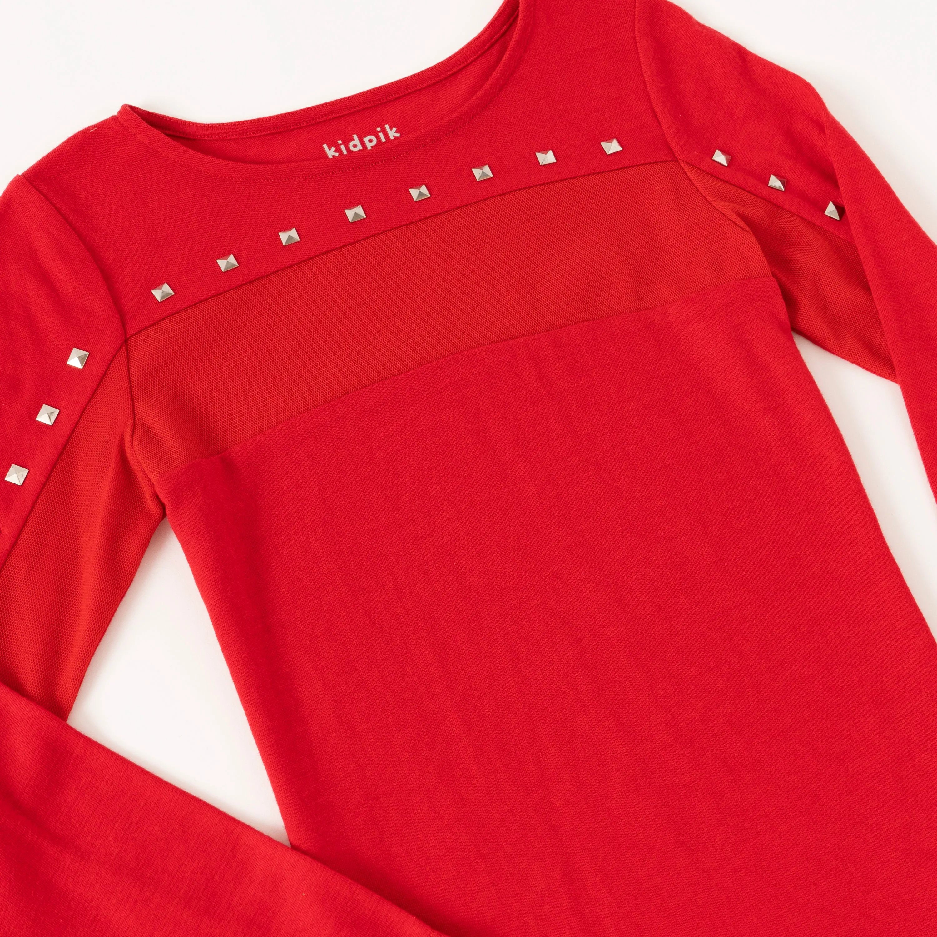 Mesh Yoke Studded Tee