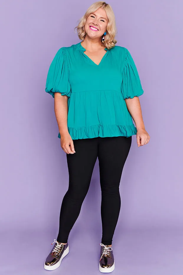 Monte Teal Blouse