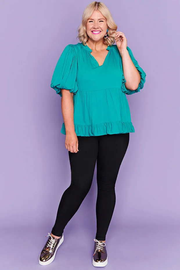 Monte Teal Blouse