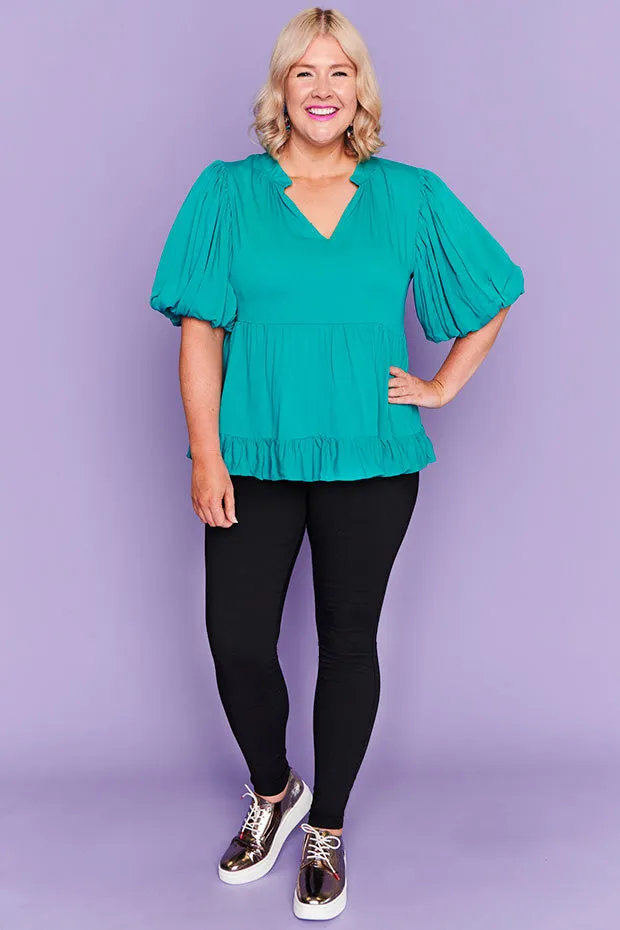 Monte Teal Blouse