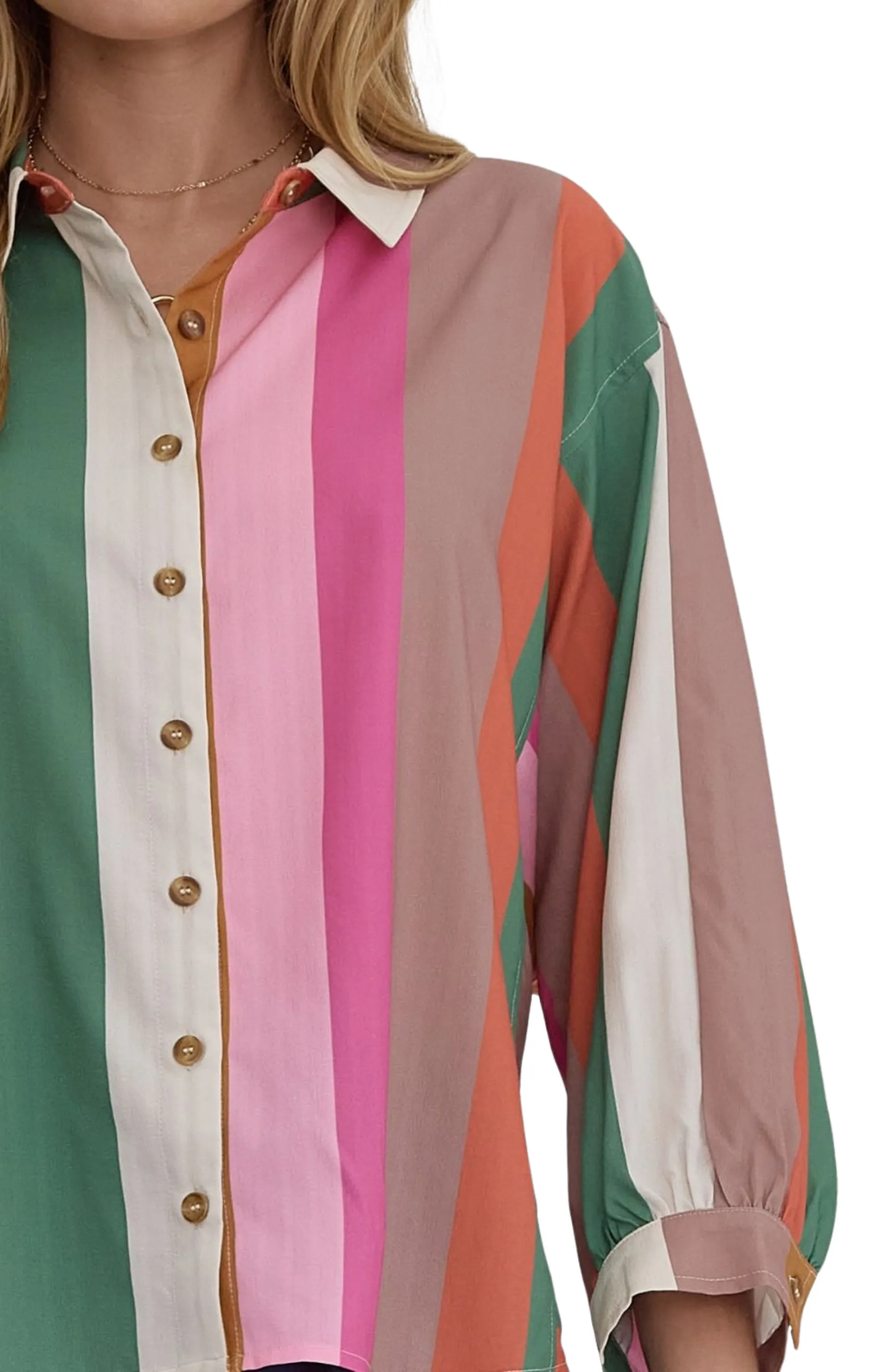 Multi-Colored Long Sleeved Top