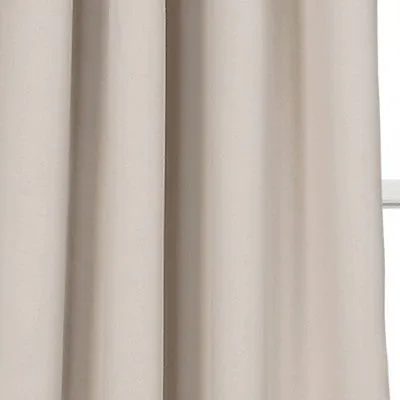 New - Set of 2 (84"x52") Grommet Top Insulated Blackout Window Curtain Panels Beige - Lush Décor